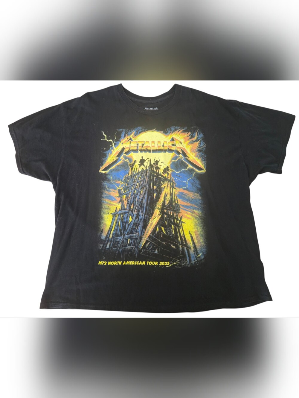 Metallica M72 North American Tour 2023 Black Graphic Tee Rock Metal